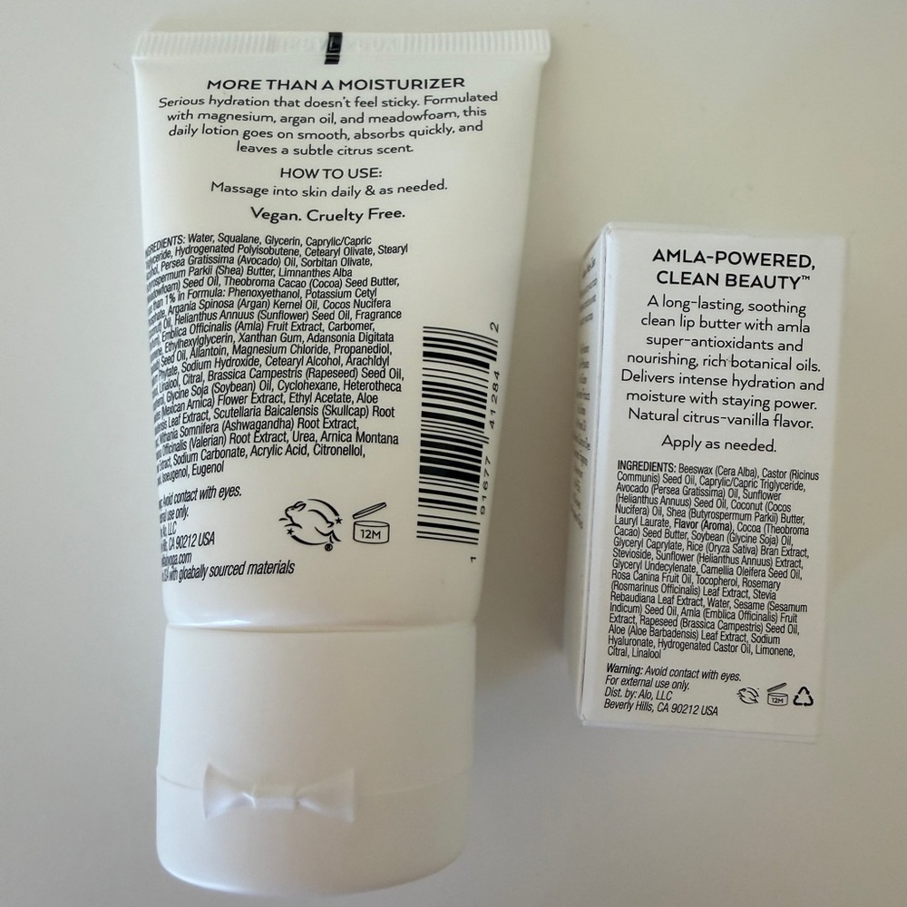 New Alo Superfruit Moisturizing Body Lotion and Lip Balm Set - Picture 3 of 3